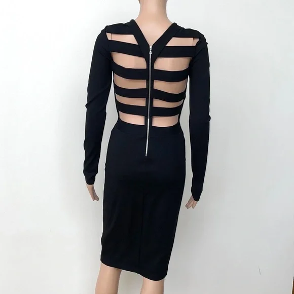 princess polly baby blue dress Kimberly Ovitz | Dresses | Kimberly Ovitz Black Caged Long Sleeve Bodycon  Dress S